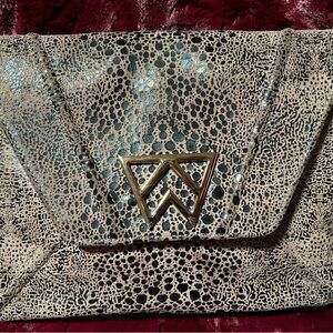 Kelly Wynne Shoulder Bag/Clutch Suede/Patent Leather